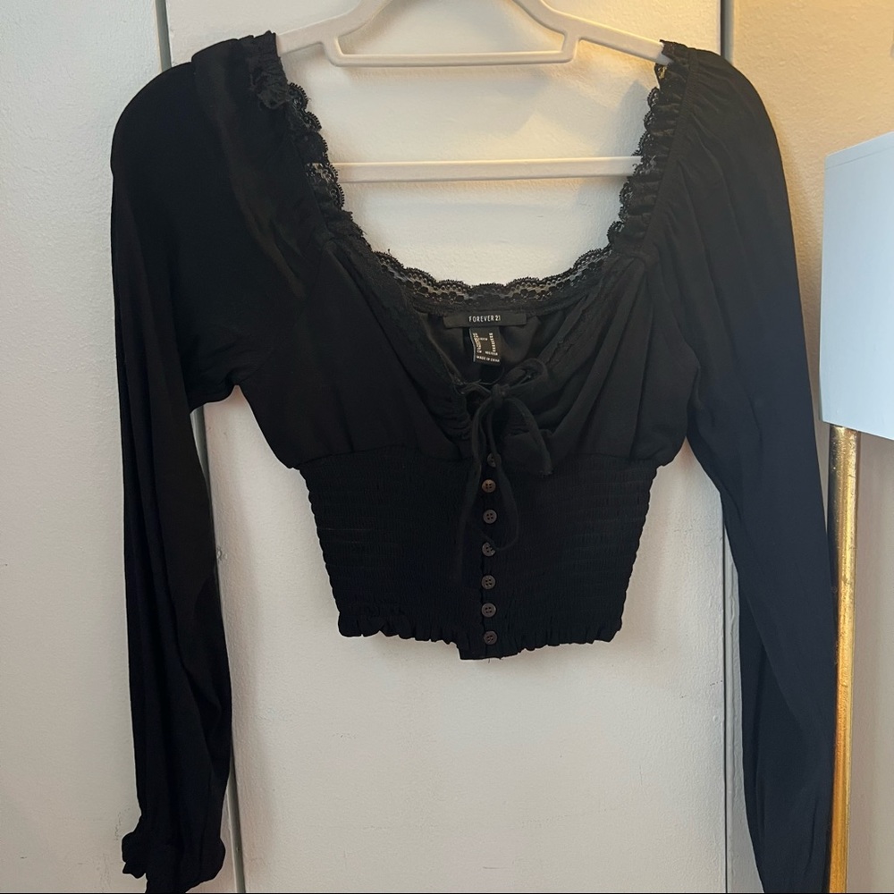 Black crop top
